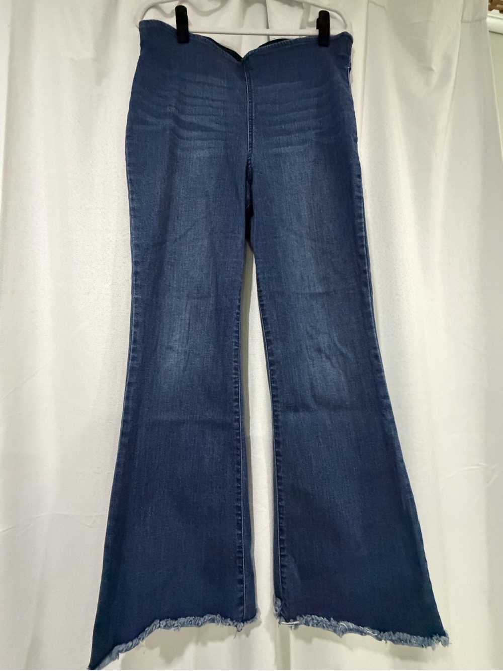 Knox Rose Dark Blue Wide Leg Flare Jeans